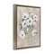 Stupell Industries Beige Neutral Flowers Floater Framed Canvas Wall Art Design by Nan